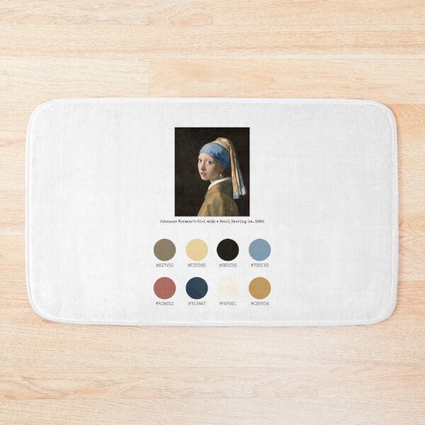 Item preview, Colour Palette of Johannes Vermeer’s Girl with a Pearl Earring (ca. 1665) designed and sold by CoffeewithAnh.