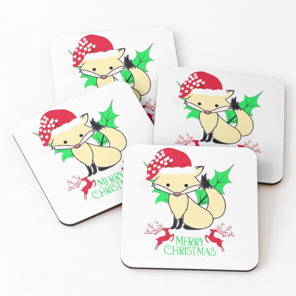 Item preview, funny merry christmas fox for kids  designed and sold by myt-shirt.