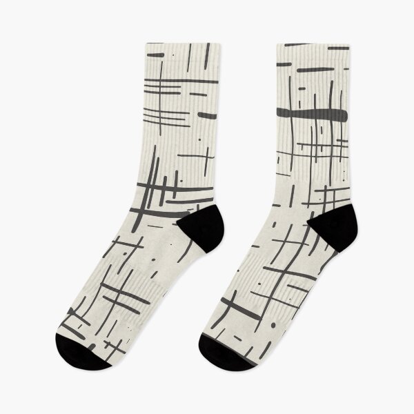Item preview, Mid-Century Modern Kinetikos Pattern in Charcoal Gray and Cream designed and sold by kierkegaard.
