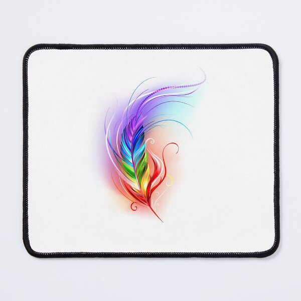 Item preview, Rainbow Feather on White Background designed and sold by Blackmoon9.