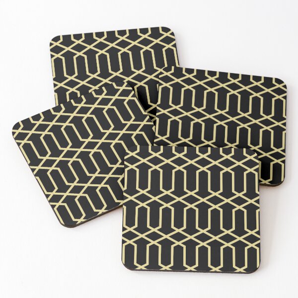 Item preview, Yellow and Black Tessellation Line Pattern 10 Coordinates w/ Sherwin Williams 2022 Popular Color Chartreuse SW 0073 designed and sold by ColorOfTheYears.
