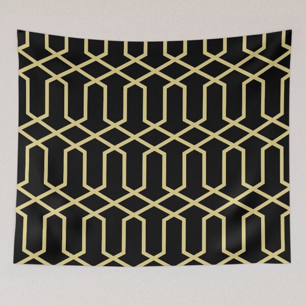 Item preview, Yellow and Black Tessellation Line Pattern 10 Coordinates w/ Sherwin Williams 2022 Popular Color Chartreuse SW 0073 designed and sold by ColorOfTheYears.