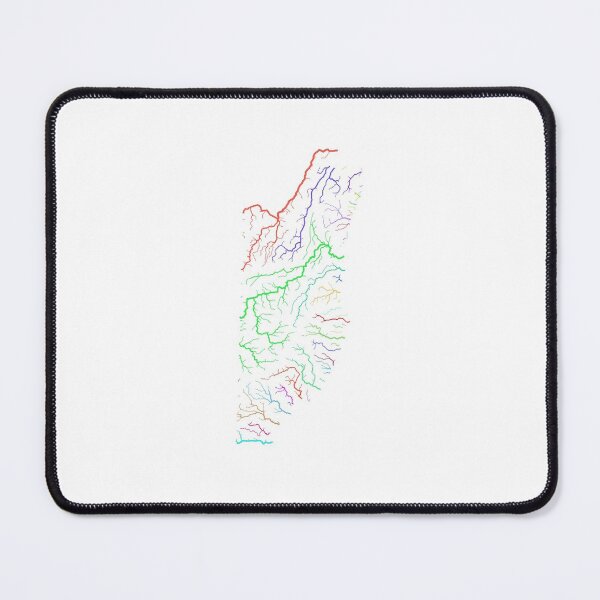 Item preview, Belize River Basin Map in Rainbow Colours with White Background designed and sold by GrasshopperGeo.