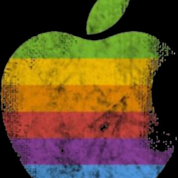 3x Old Retro Rainbow NonBacklit Logo Sticker For 111213 Apple