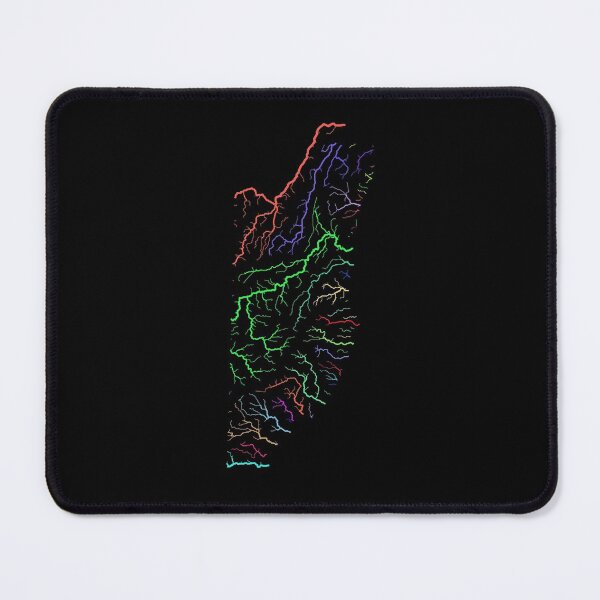 Item preview, Belize River Basin Map in Rainbow Colours with Black Background designed and sold by GrasshopperGeo.