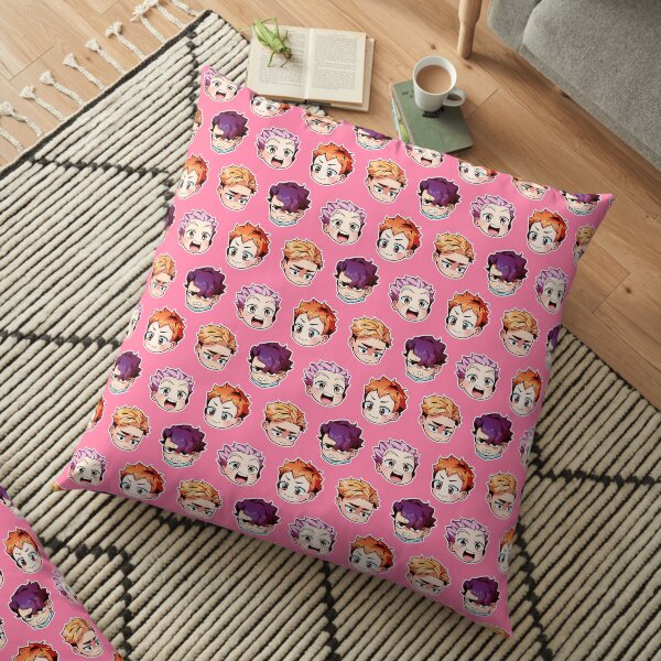 Haikyuu!! MSBY Pattern - Pink Floor Pillow