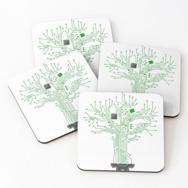 Item preview, Circuit tree- CPU PCB trace lines printed art designed and sold by EngineersArt.