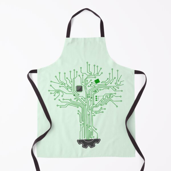 Item preview, Circuit tree- CPU PCB trace lines printed art designed and sold by EngineersArt.