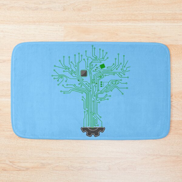 Item preview, Circuit tree- CPU PCB trace lines printed art designed and sold by EngineersArt.