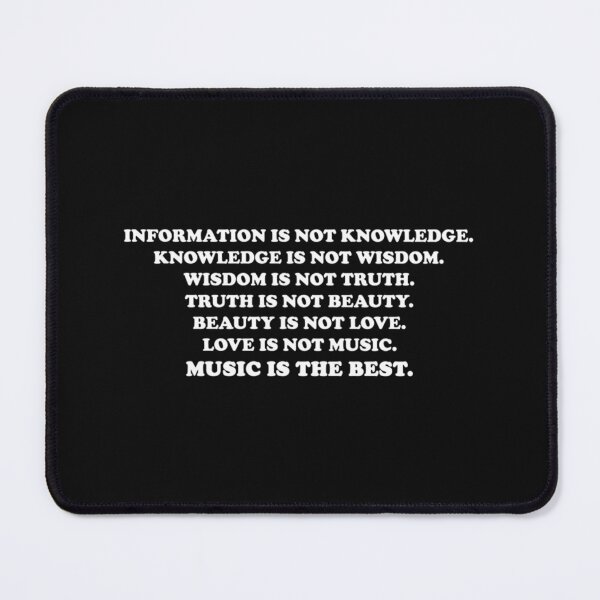 Item preview, Information Is Not Knowledge Zappa quote Essential designed and sold by GhostTshirtz.