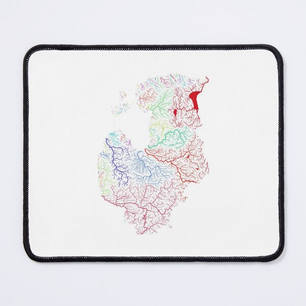 Item preview, Baltic States River Basin Map in Rainbow Colours with White Background designed and sold by GrasshopperGeo.