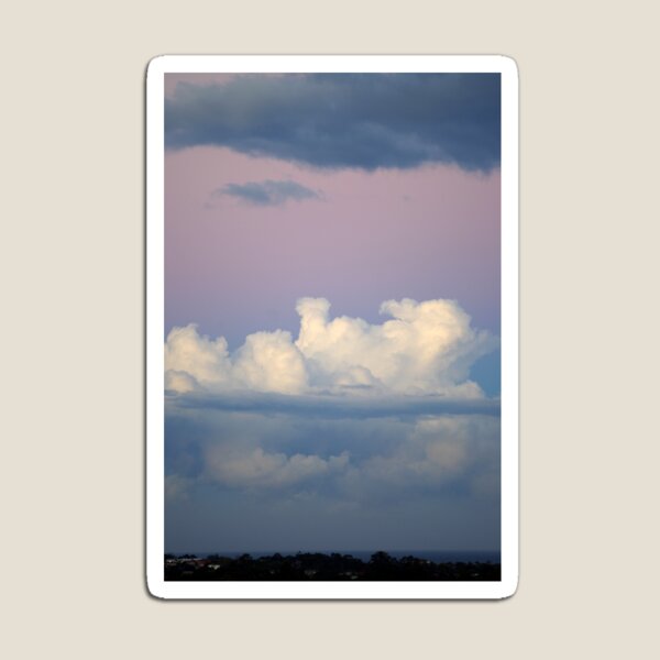 White and Grey Clouds Magnet