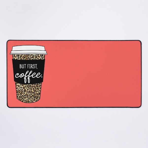 Item preview, But First Coffee. - Animal Print Leopard Savage Wild Safari - Black designed and sold by GDCdesigns.