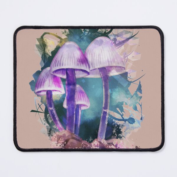 Item preview, Purple Pink Bonnet Watercolour Mushroom designed and sold by MysticHue.
