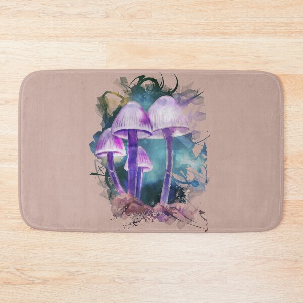 Item preview, Purple Pink Bonnet Watercolour Mushroom designed and sold by MysticHue.