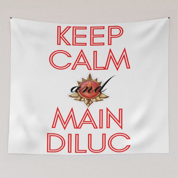 Item preview, Keep Calm and Main Diluc (Genshin Impact) designed and sold by Klee K.