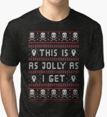 Emo Gothic Ugly Christmas Sweater Tri-blend T-Shirt