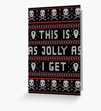Emo Gothic Ugly Christmas Sweater Greeting Card
