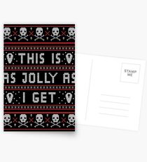 Emo Gothic Ugly Christmas Sweater Postcards
