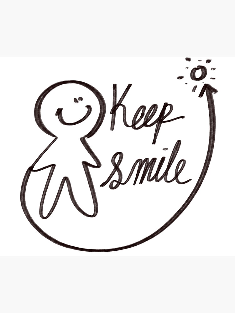 "Keep smile" Sticker for Sale by GoldenNaga Redbubble