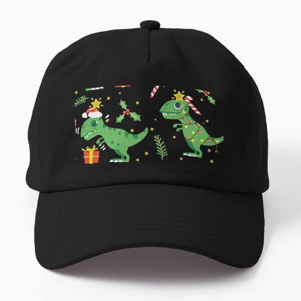 Cute Christmas DINOSAURS Dad Hat