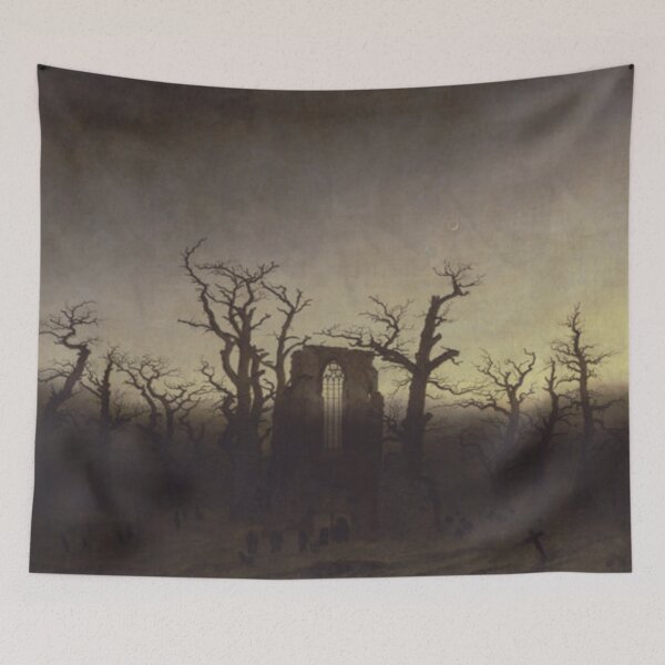 Item preview, Caspar David Friedrich, The Abbey in the Oakwood, 1808-10, Alte Nationalgalerie, Berlin, Germany. designed and sold by Art Outlaws.
