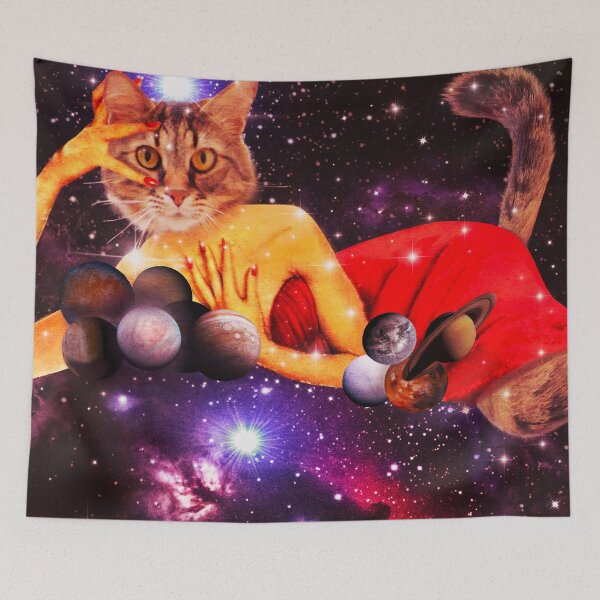 Item preview, Space Cat Goddess designed and sold by EmmiLooArt.