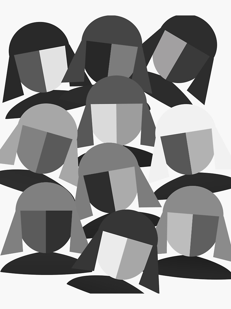 Thumbnail 3 of 3, Sticker, Faces Abstract designed and sold by Lafara.