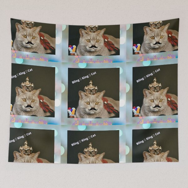 Item preview, Bling King Cat, with a cute and funny regal design  designed and sold by haRexia.