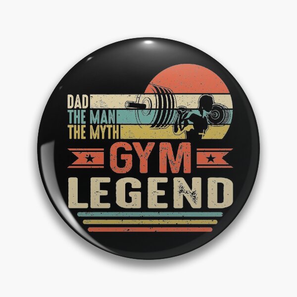 Item preview, Dad Man Myth Gym legend Retro Fitness Workout Dad Saying Design designed and sold by brunsch-print.