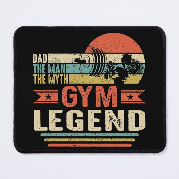 Item preview, Dad Man Myth Gym legend Retro Fitness Workout Dad Saying Design designed and sold by brunsch-print.
