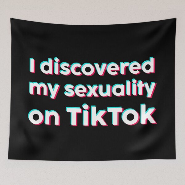 Item preview, I discovered my sexuality on social media (white on black) designed and sold by asexualmemes.