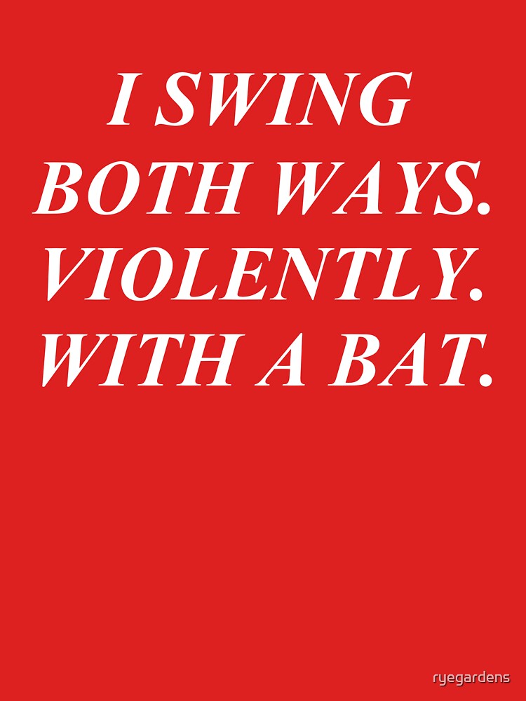 "swinging both ways" Tshirt by ryegardens Redbubble pride tshirts