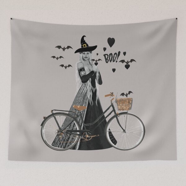Item preview, Halloween - Handsome Witch With A Bike designed and sold by TeesFashion.
