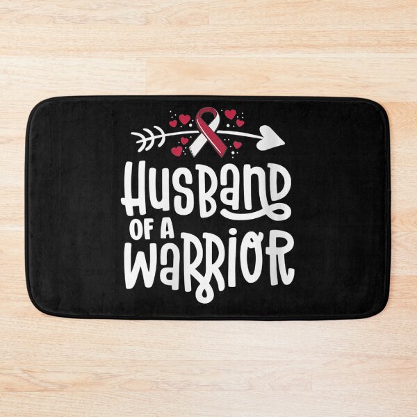 Item preview, Womens Husband Of A Warrior Burgundy Ribbon Oral Cancer Awareness V-Neck  designed and sold by GerdaShop.