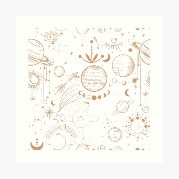Planets and Stars Art Print