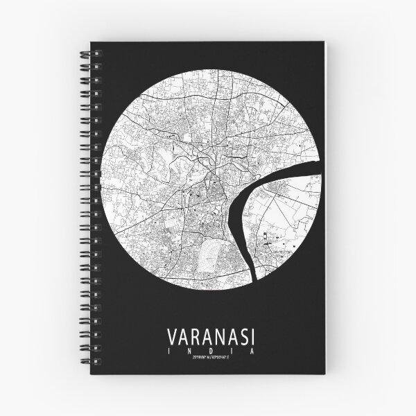 Item preview, Varanasi City Map of Uttar Pradesh, India - Full Moon designed and sold by deMAP.