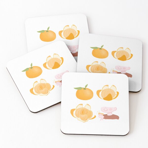 Item preview, Eating a tangerine cartoon art designed and sold by Ashleysnook.