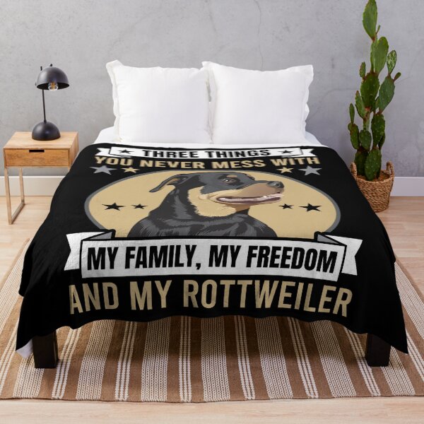Item preview, THREE THINGS YOU NEVER MESS WITH MY FAMILY MY FREEDOM & MY ROTTWEILER COLLECTION designed and sold by JRM Tees & More Store.