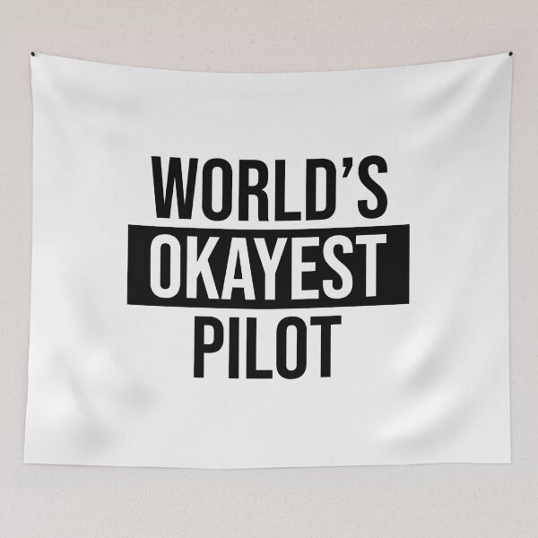 Item preview, World's Okayest Pilot designed and sold by Adel Qasem.