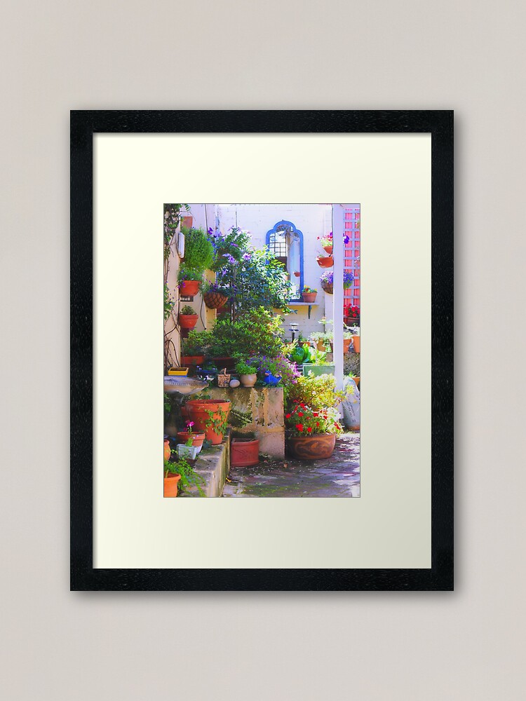 Alternate view of friends' garden Framed Art Print