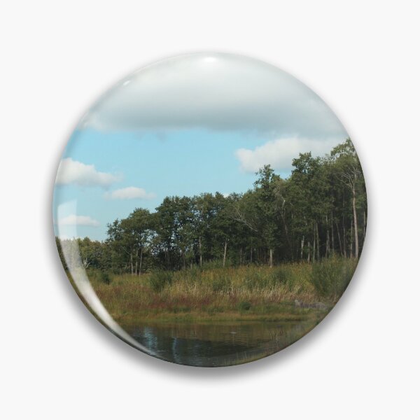 Item preview, beautiful river landscape, winding bank overgrown with grass and trees designed and sold by mrivserg.
