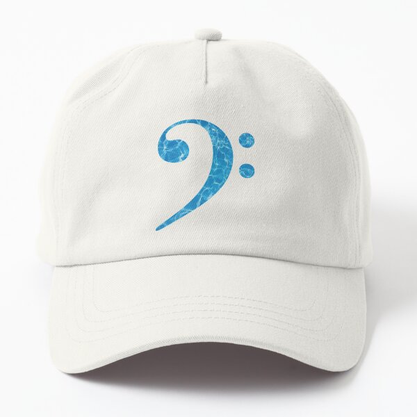 Bass Clef-Bass Player-Bass Guitarist Watercolor Ocean Sea Dad Hat