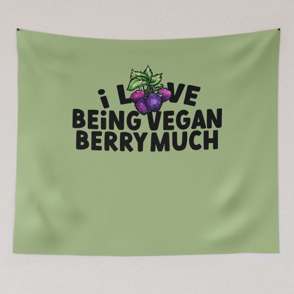 Artikelvorschau, I love being vegan entworfen und verkauft von FrictionMaxxing.