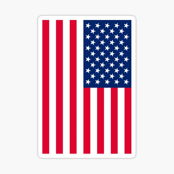 bandera americana 4k Pegatina