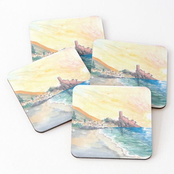 Item preview, Relaxing on Malcesine Lago di Garda Beach with Sunset  designed and sold by artshop77.