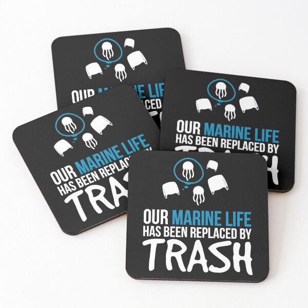 Item preview, Marine Life Replaced Trash Conservation designed and sold by MooonTees.