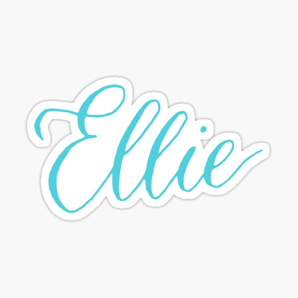 Ellie Female Name - in Stylish Lettering Cursive Typography Text