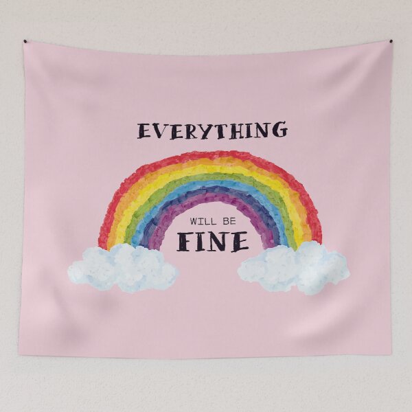 Item preview, Everything Will Be Fine (black) designed and sold by TinyDoz.