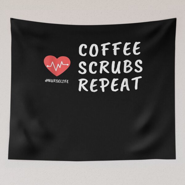 Item preview, Coffee Scrubs Repeat #Nurselife Tank Top designed and sold by RogerGift.